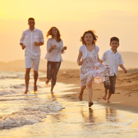 famille plage template